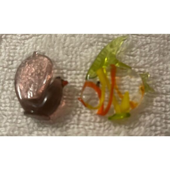Vintage miniature blown glass fish and bird  art glass figurines - Picture 4 of 9